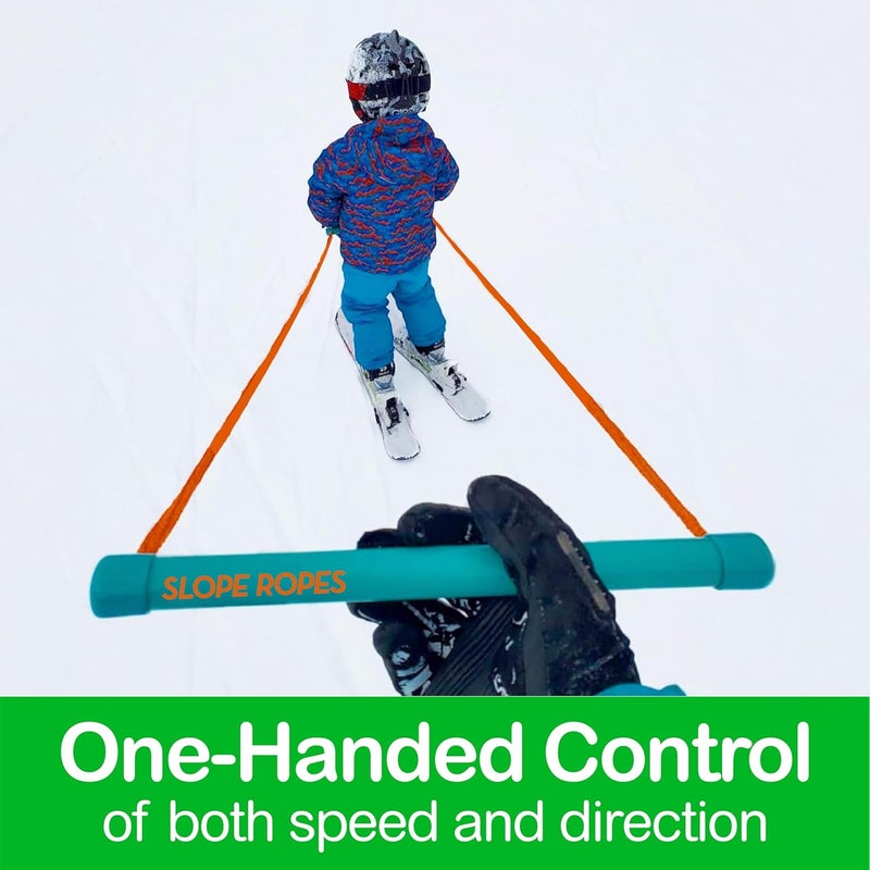 Slope Ropes Kids Ski Trainer to Teach Kids to Downhill Ski Safely with Proper Posture, Simple Harness Free Design, Fun for Parents and Kids - Image 3
